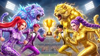 Download lagu Amethyst Family VS Golden Family: RUMI Gets Magic Leopard Racing Championship - KPOP Demon Hunters mp3