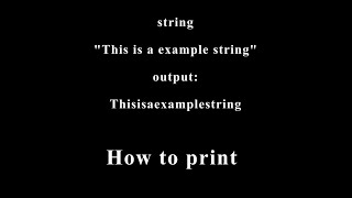With without space how to print string in python