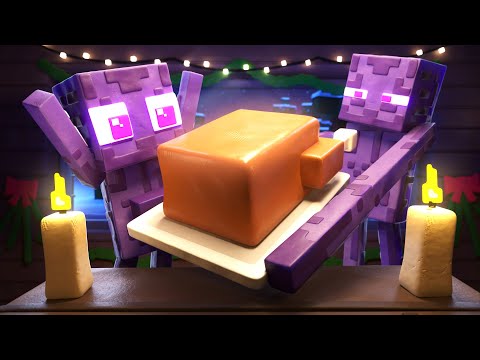 A Christmas FEAST! | Enderman Story | Clay Minecraft