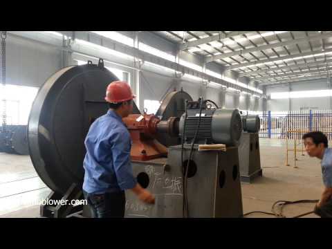 Running test of high pressure centrifugal blower