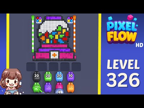 Pixel Flow Level 326 Solution Walkthrough