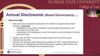 SEC & Cybersecurity: Discussion of the SEC’s New Cybersecurity Rule & Impact on Reporting Companies