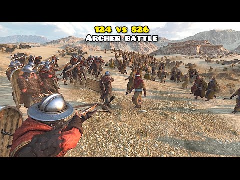 124 archers vs 826 looters Mount & Blade 2 Bannerlord ps5