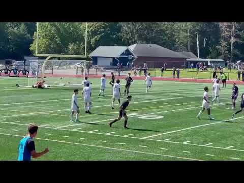 Chatham soccer player Gabe Toledo scores in second half