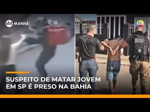 Suspeito de matar jovem na frente do pai em SP é preso na Bahia | #SBTManhã
