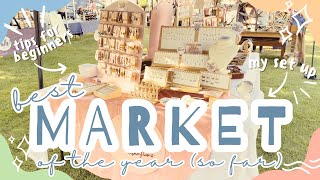 BEST MARKET OF THE YEAR...SO FAR! | Selling Polymer Clay Earrings Small Business Owner,Market Set up