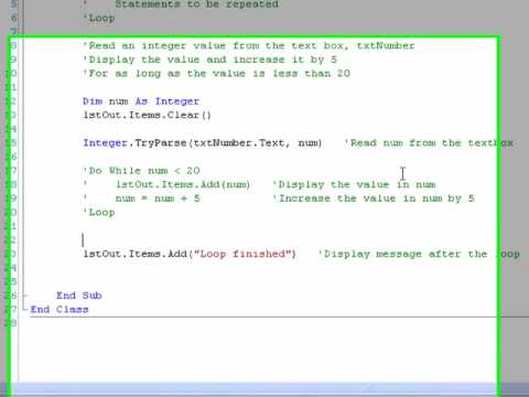 Visual Basic 2008 for Beginners: Tutorial 12 - Do Loops