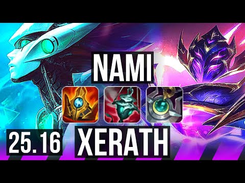 NAMI & Aphelios vs XERATH & Jhin (SUP) | 1/1/27, 6k comeback | KR Master | 25.16
