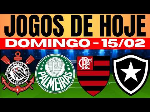 💥IMPERDÍVEL!!! CONFIRA AQUI OS CAMPEONATOS ESTADUAIS NOS JOGOS DE HOJE DOMINGO 15/02/2026