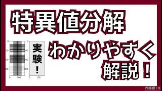 特異値分解による次元削減を解説＋画像を圧縮してみます