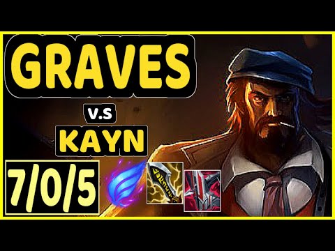 TARZAN (GRAVES) vs KAYN - 7/0/5 KDA JUNGLE CHALLENGER GAMEPLAY - KR