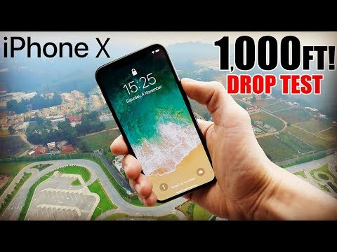 iPhone X Drop Test - 1000 FEET!! | Did it survive? | in 4K!