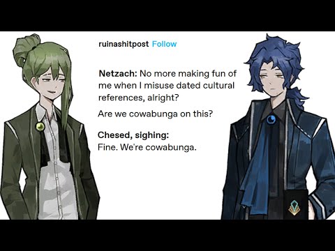 Chesed's and Netzach's little discussion - Library of Ruina meme dub