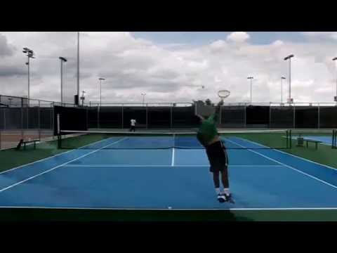 Gabriel Evans Tennis practice Summer 2016
