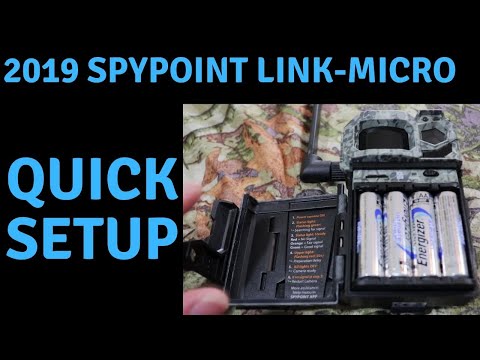 2019 SPYPOINT LINK MICRO CELLULAR TRAIL CAMERA  QUICK SETUP