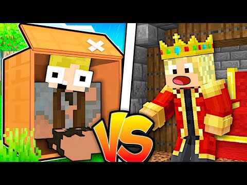 Konge VS Hjemløs I Minecraft!!