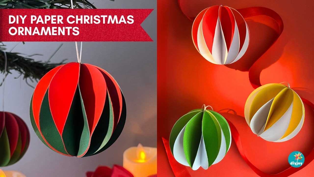 DIY Paper Christmas Ornament | Easy Christmas Craft | Honeycomb Ball Ornament