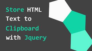 Copy/Store HTML Text in Clipboard using Jquery