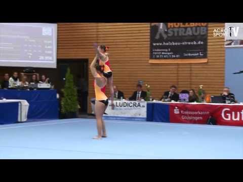 Acro Cup Albershausen 2013 Womens Pair Juniors 1 Dynamic TV Uhingen Germany - Keilwerth Hohlbauch