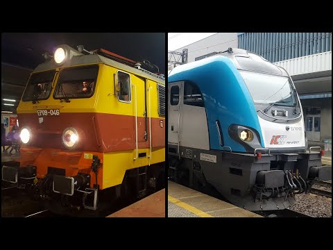 EU160-001 Griffin z IC Gałczyński do Szczecina i EP09-046 z IC Barbakan do Krakowa na stacji Poznań.