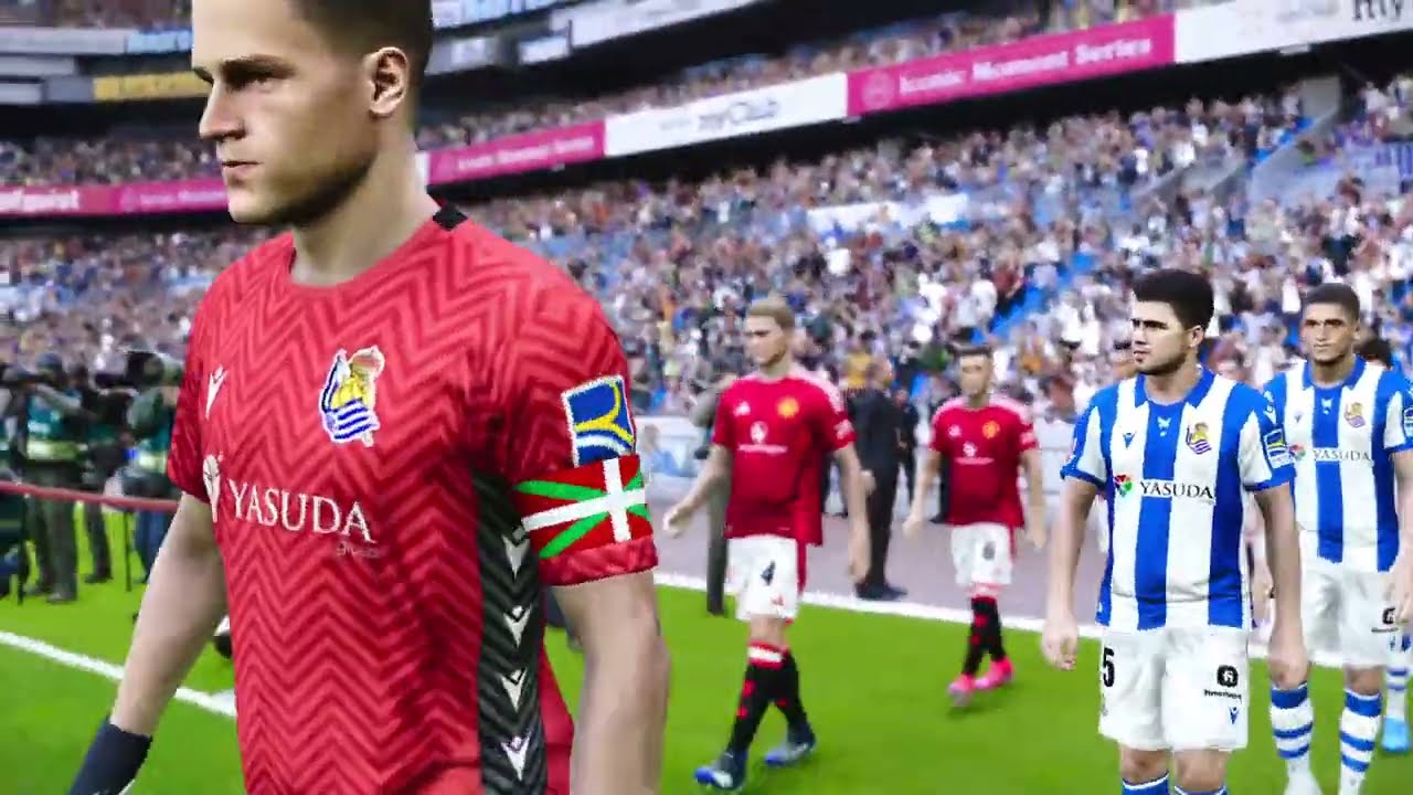 REAL SOCIEDAD X MANCHESTER UNITED AO VIVO COM IMAGENS JOGO DE HOJE GAMEPLAY EFOOTBALL PES2021 PS4