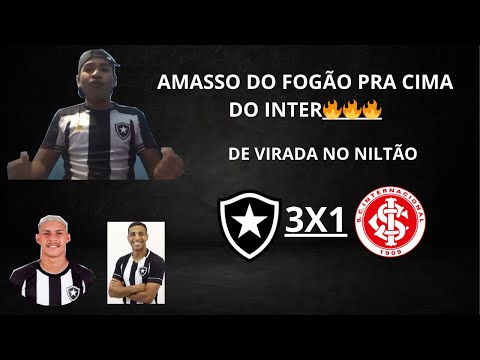 🔥REACT BOTAFOGO 3X1 INTER 🔥BAILE DO GLORIOSO NO NILTÃO COM DIREITO A VIRADA 🔥