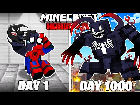 1000 Days as EVIL SPIDERMAN in HARDCORE Minecraft!