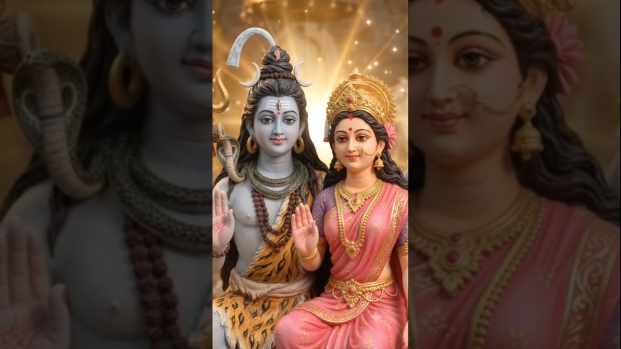 🙏 भगवान शिव और माता पार्वती का दिव्य श्रृंगार ❤️🔱 | Har Har Mahadev 🚩 #Shorts