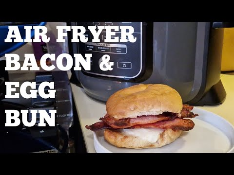 AIR FRYER BACON & EGG BUN Experiment So Simple & Tasty