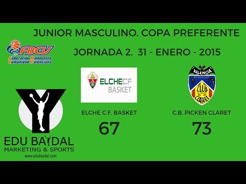 ELCHE CLUB DE FÚTBOL BASKET - CLUB BALONCESTO PICKEN CLARET BENIMACLET. COPA PREFERENTE
