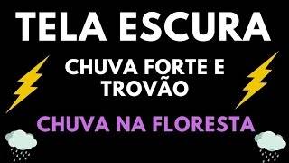 Som de Chuva e Trovões no Telhado para Dormir Profundamente - Chuva Relaxante na Floresta nebulosa
