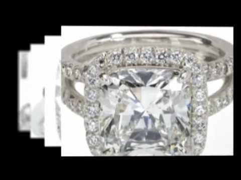Cushion cut engagement rings