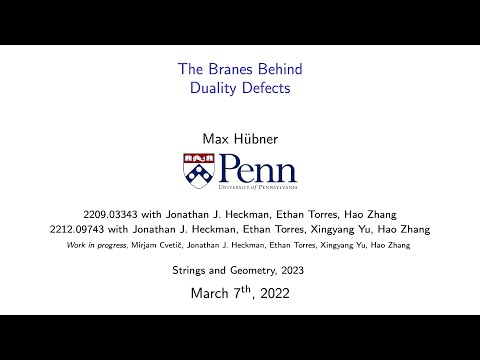 Max Hübner: The Branes Behind Duality Defects