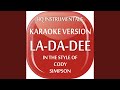 La Da Dee [Instrumental / Karaoke Version] In The Style of Cody Simpson