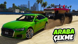 4x4 Arabalar Halatla Canavar Arabayı Çekiyor  GTA 5
