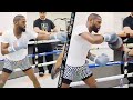 FLOYD MAYWEATHER STAYING IN SHAPE IN CASE PACQUIAO BEATS ERROL SPENCE; EASY WORK ON THE MITTS