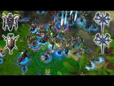 WC3 2v2 Starshaped (NE) & ThorZaIN (HU) vs Godfather (UD) & Lubber (UD)