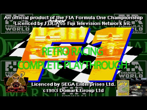 F1 by Domark on Sega Mega Drive  / Genesis - 1993 - Full World Championship Playthrough Expert Mode