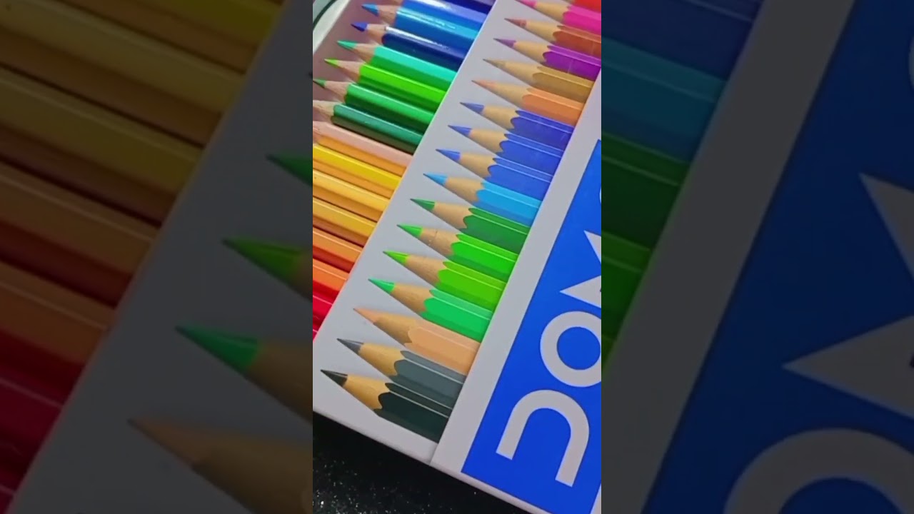Unboxing Rs100 24 shades DOMS colour pencils #ytshort #unboxing #colour #short