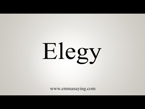 Part of a video titled How To Say Elegy - YouTube