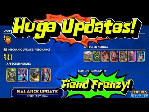 Huge February Balance Update - What Does This Mean For The Veggie Fiends - Empires and Puzzles