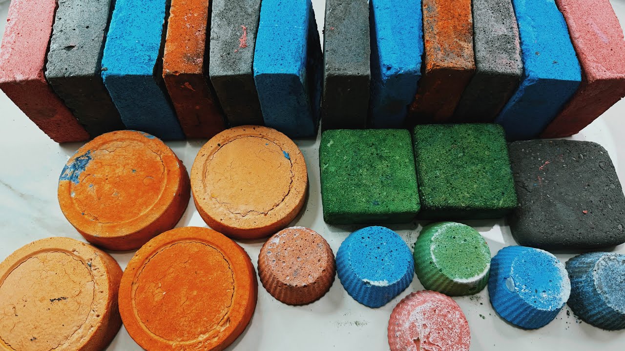 Gym Chalk Colourful Reforms Crushing |  ASMR PowderPuff 