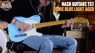 Video thumbnail for No Talking...Just Tones | Nash Guitars - T57 | Sonic Blue Light Aged by Peach Guitars
