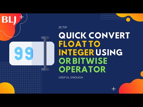 Quick Convert Float To Integer Using Or Bitwise Operator In Javascript