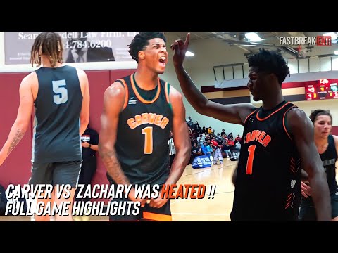 Carver vs Zachary was HEATED!! Full Game Highlights