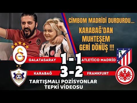 Türklerin Gecesi🇹🇷🇦🇿Karabağ Ve Galatasaray İlk24'te Galatasaray 1-1 A.Madrid , Karabağ 3-2 Frankfurt
