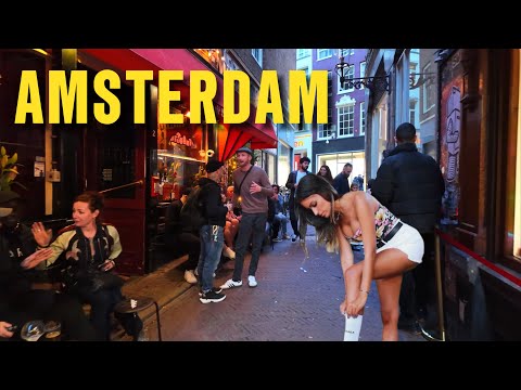 🌇 Amsterdam after Sunset 4K Netherlands Walking Tour 2024