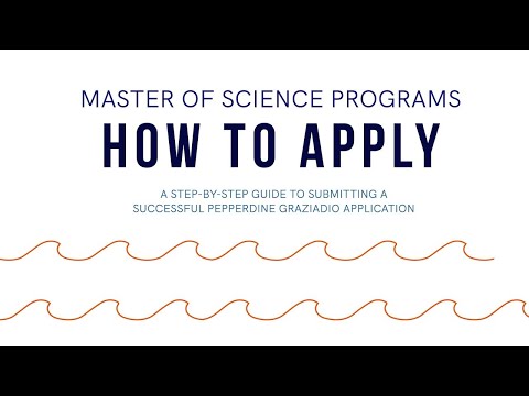 Submitting Your Application: Master of Science Programs