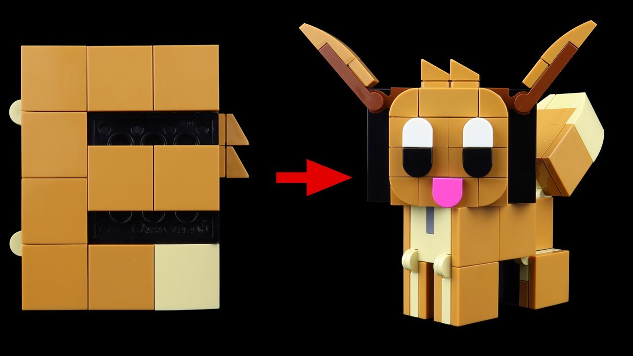 レゴ ポケモンもじバケる「イーブイ」作ってみた【Pokémon】LEGO Alphabet Transformers - Letters Transform Into Eevee