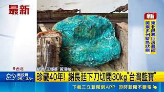 珍藏40年! 謝長廷下刀切開30kg"台灣藍寶"｜三立財經iNEWS
